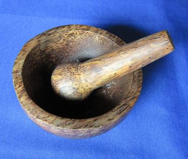 Holz-Mörser aus Palmenholz